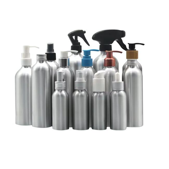 Aluminum cosmetic liquid bottle