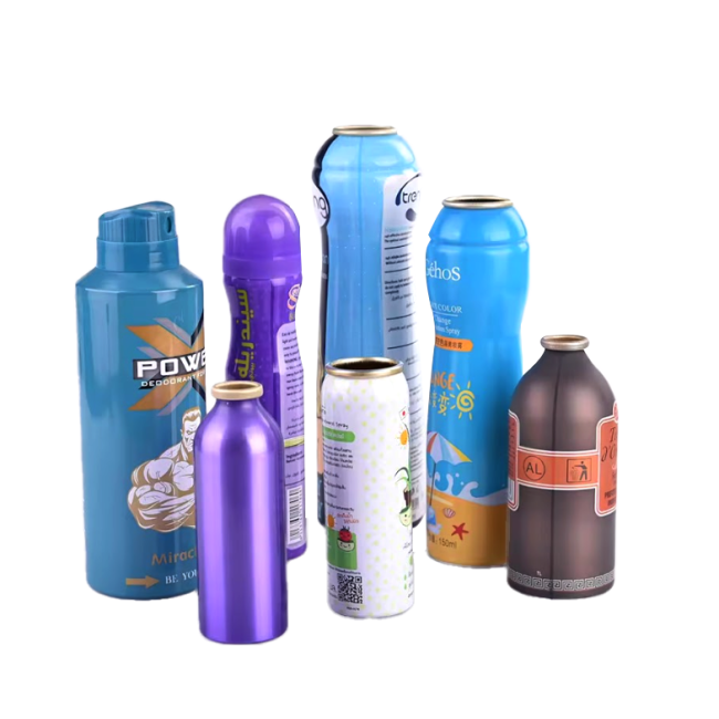 Aluminum cosmetic aerosol can